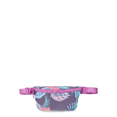 No Boundaries Beach Wipeable Fanny Pack, Navy Tropical, Women’s