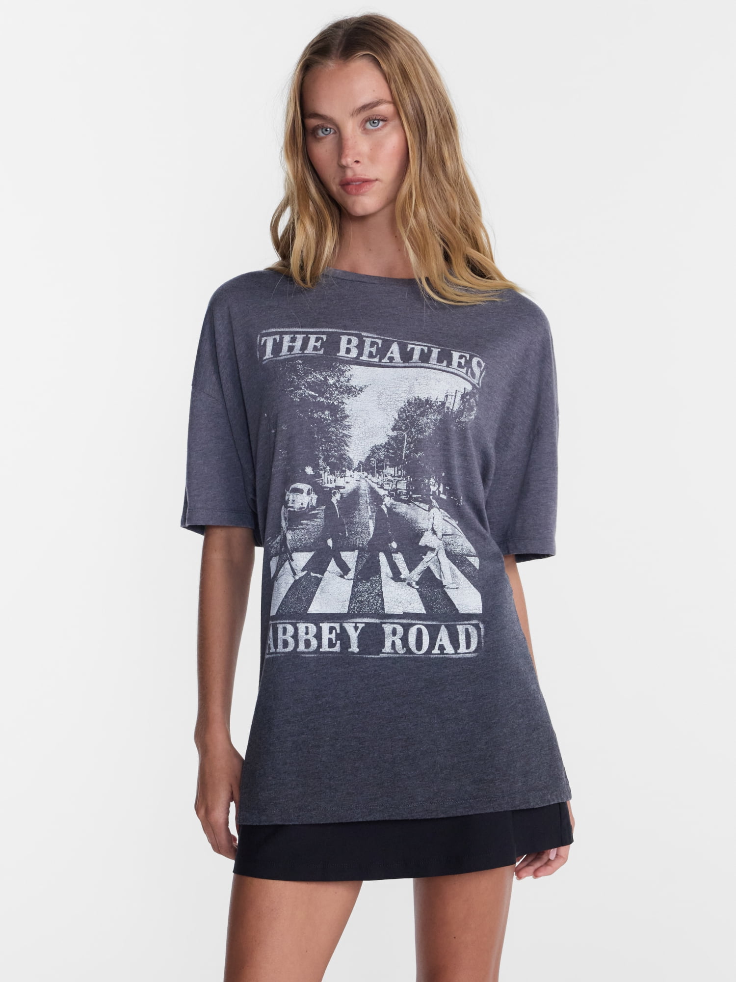 No Boundaries Beatles Abbey Road Graphic Boyfriend Tee, Women's Sizes XXS-XXL