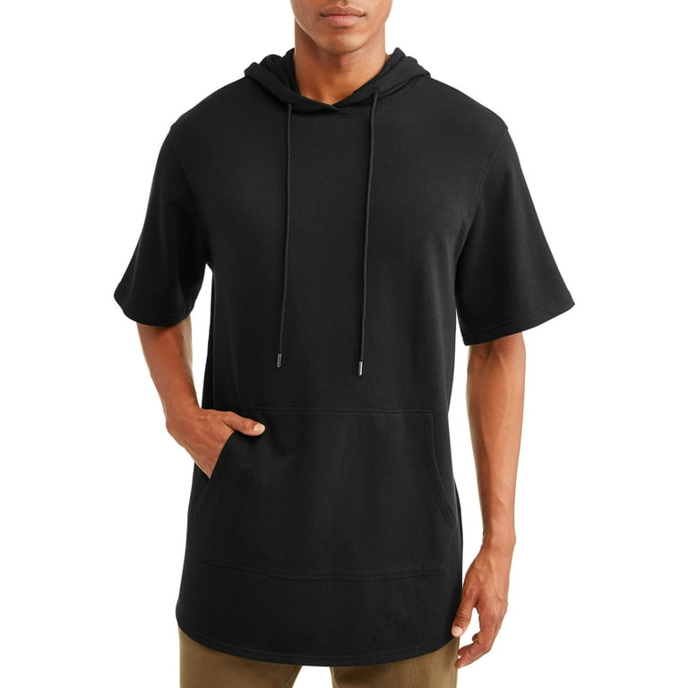 No Boundaries Big Men s Short Sleeve Elongated Hoodie Walmart