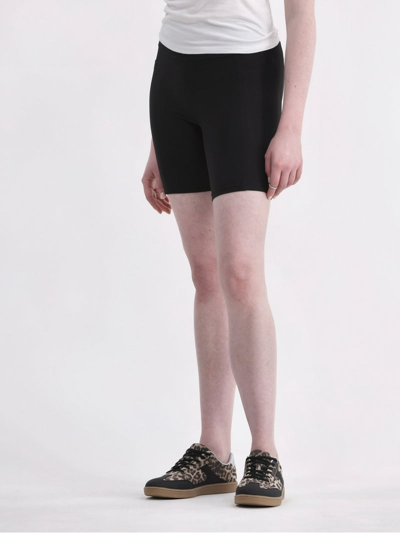 No Boundaries Women's Bike Shorts with Phone Pocket, 7-inch Inseam