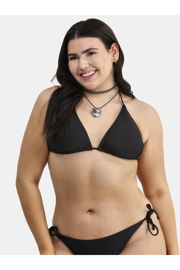 Women's Triangle Tie Bikini Top, Sizes XXS-XXL