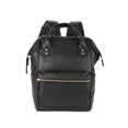 thumbnail image 1 of No Boundaries Black PVC Frame Backpack, 1 of 4