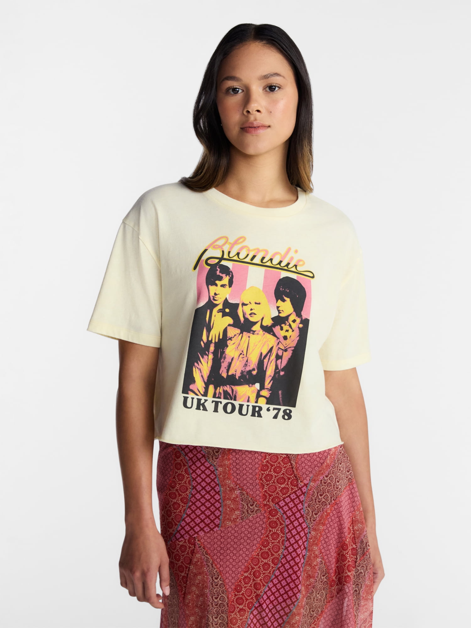 No Boundaries Blondie UK Tour Women's Graphic Boyfriend Tee, Sizes XXS-XXL