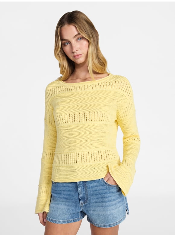 Boat Neck Pullover Sweater, Midweight, Women's XXS-XXL