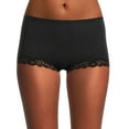 thumbnail image 1 of No Boundaries Body Base Boyshort with Lace, Women's and Women's Plus, 1 of 3