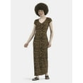thumbnail image 1 of No Boundaries Bodycon Maxi Dress with Cap Sleeves, Women's, 1 of 4