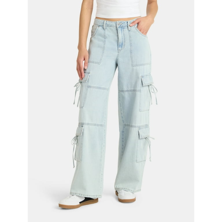 andmary ♡ Back ribbon denim cargo pants 04d5a640bbfc4ed9a9f0c23e4ab149