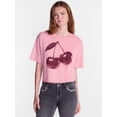 thumbnail image 1 of No Boundaries Boxy Cropped Graphic Tee, Women's XXS-XXL, 1 of 5