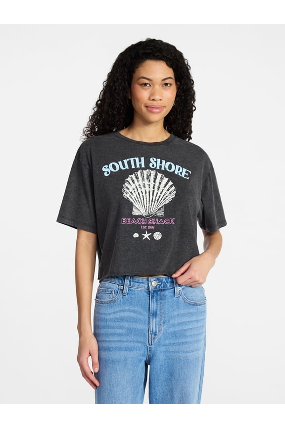 Boxy Cropped Graphic Tee, Women's XXS-XXL