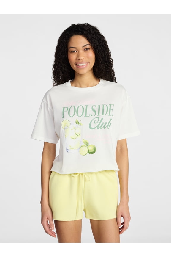 Boxy Cropped Graphic Tee, Women's XXS-XXL