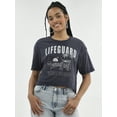 thumbnail image 1 of No Boundaries Boxy Cropped Graphic Tee with Short Sleeves, Women's, 1 of 5