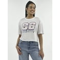 thumbnail image 1 of No Boundaries Boxy Cropped Graphic Tee with Short Sleeves, Women's, 1 of 5