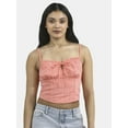 thumbnail image 1 of No Boundaries Cotton Bra Cup Bustier Top, Women's, 1 of 2