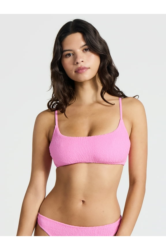 Crinkle Bralette Bikini Top, Women’s