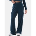 thumbnail image 1 of No Boundaries Brushed Knit Waffle Cargo Sleep Pants, 31” Inseam, Women’s and Women's Plus, 1 of 5