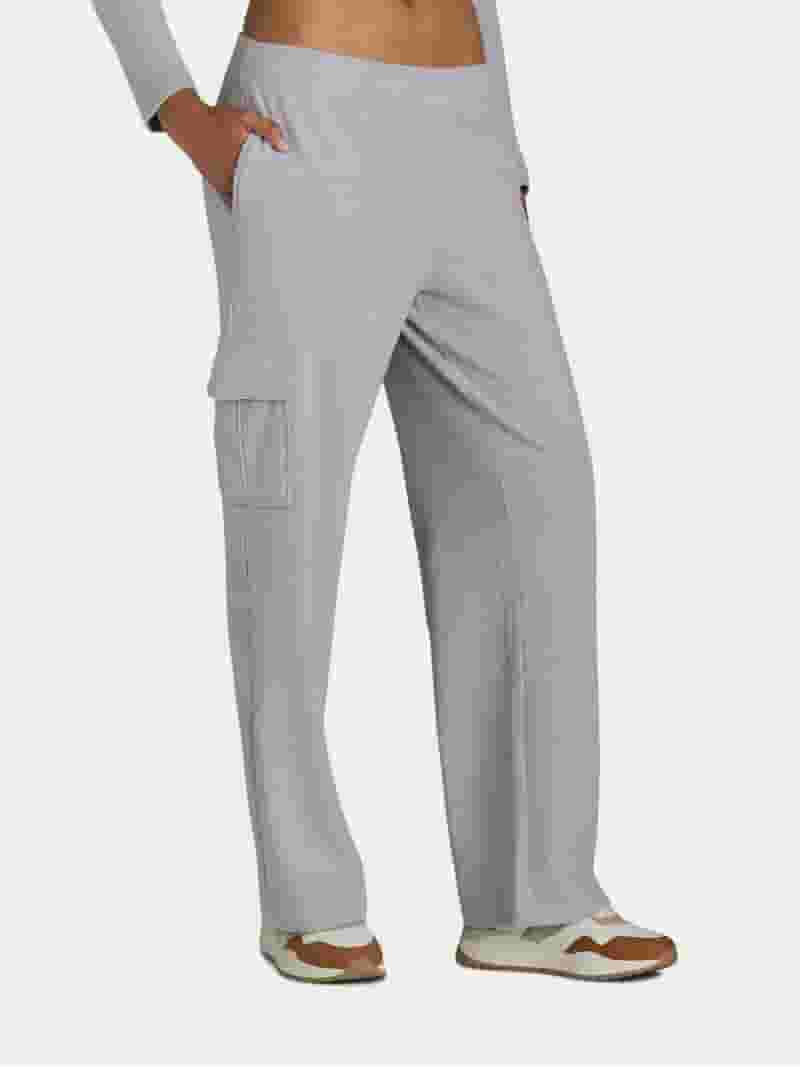 【NONCODE】Poa banding pants No Boundaries Brushed Knit Waffle Cargo Sleep Pants, 31