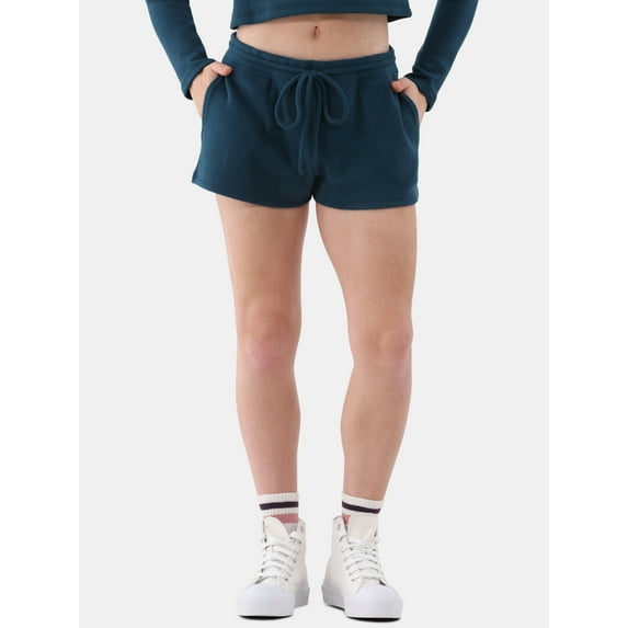 No Boundaries Brushed Knit Waffle Sleep Shorts, 2.5" Inseam, Women's and Women's Plus