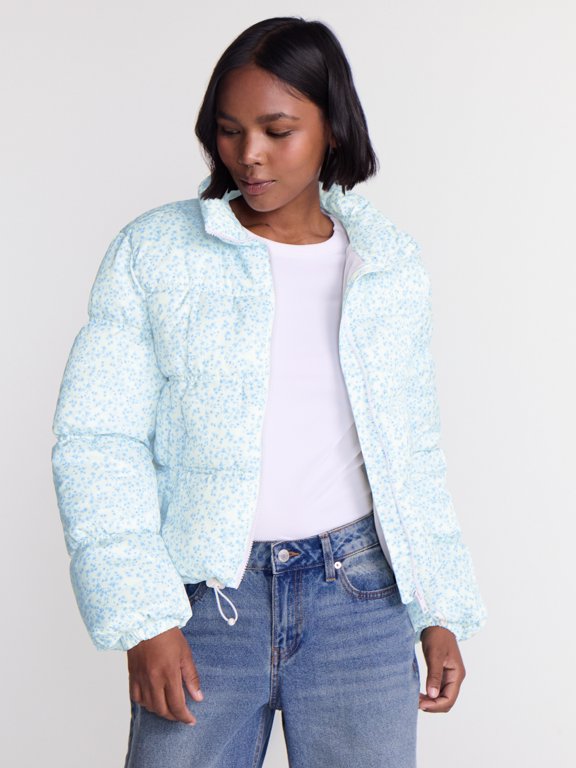 Bubble Hem Puffer Jacket, Women's and Women's Plus XXS-4X