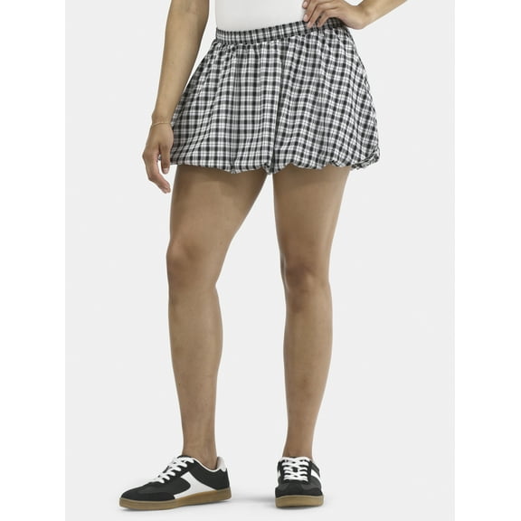No Boundaries Cotton Bubble Skort, Women's