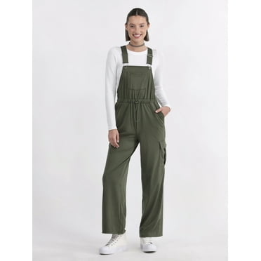 No Boundaries Bungee Waist Overalls, Women's