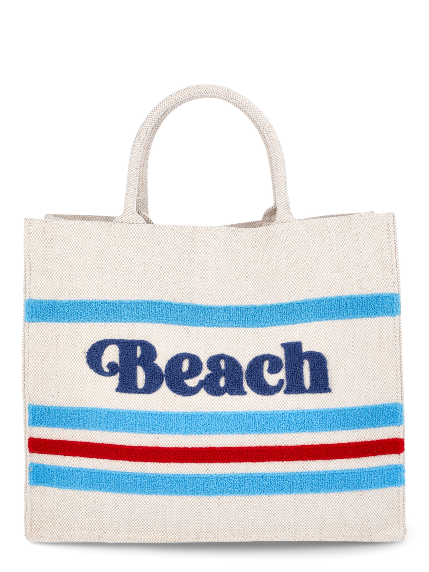 No Boundaries Burlap Tote Bag, Beach Natural, Women’s