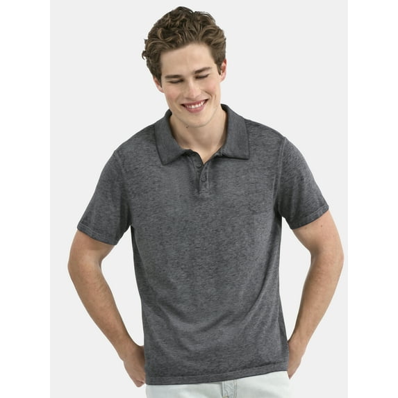 No Boundaries Burnout Polo, Men's and Big Men's