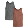 thumbnail image 1 of No Boundaries Men's & Big Men's Burnout Textured Tank, 2-Pack, Sizes XS-3XL, 1 of 7