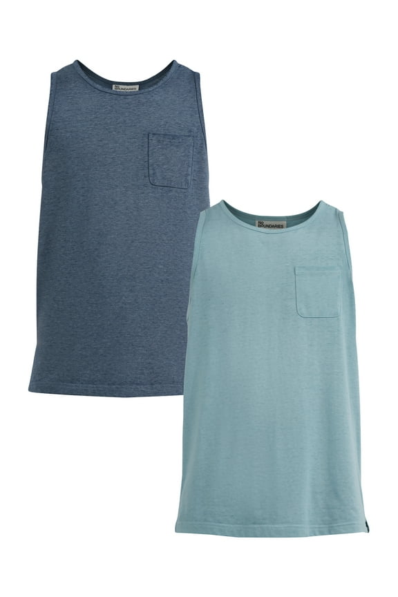 Men's & Big Men's Burnout Textured Tank, 2-Pack, Sizes XS-3XL