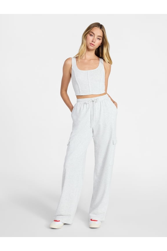 Bustier Tank and Cargo Pant Set, 2-Piece, Women's and Women's Plus Sizes XXS-4X