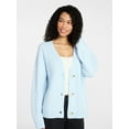 thumbnail image 1 of No Boundaries Button-Front Grandpa Cardigan, Women's XXS-XXL, 1 of 6