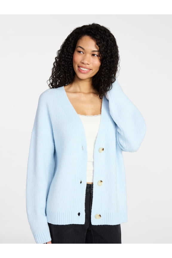 Button-Front Grandpa Cardigan, Women's XXS-XXL