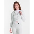 thumbnail image 1 of No Boundaries Button Front Hoodie Cardigan, Women's XXS-XXL, 1 of 5