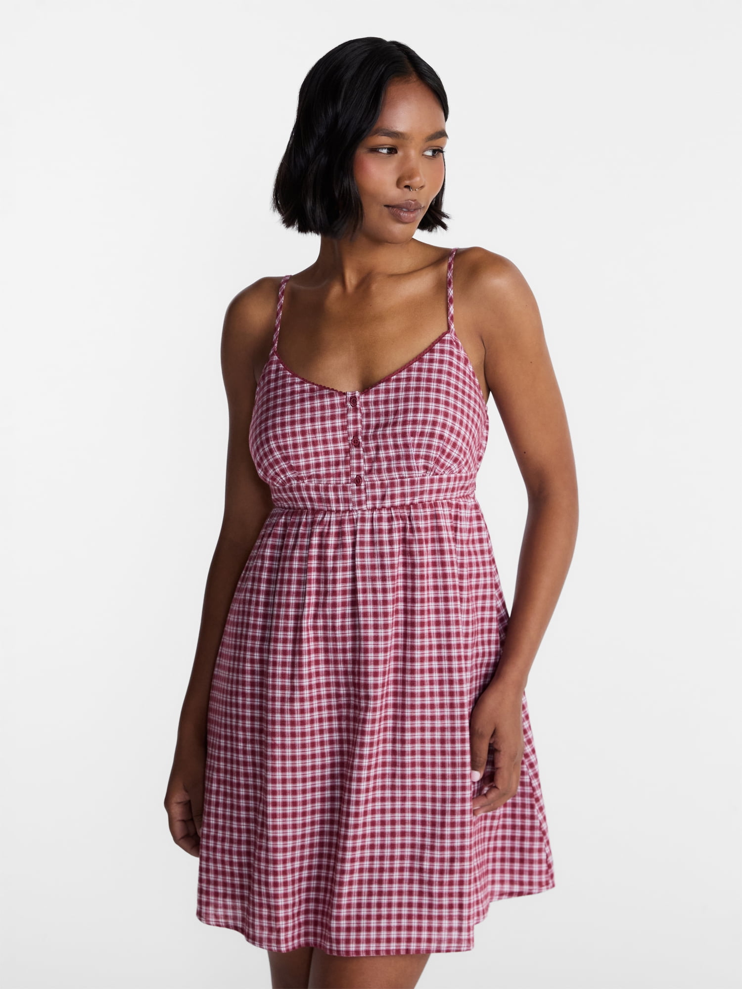 No Boundaries Button Front Mini Dress, Women's XXS-XXL
