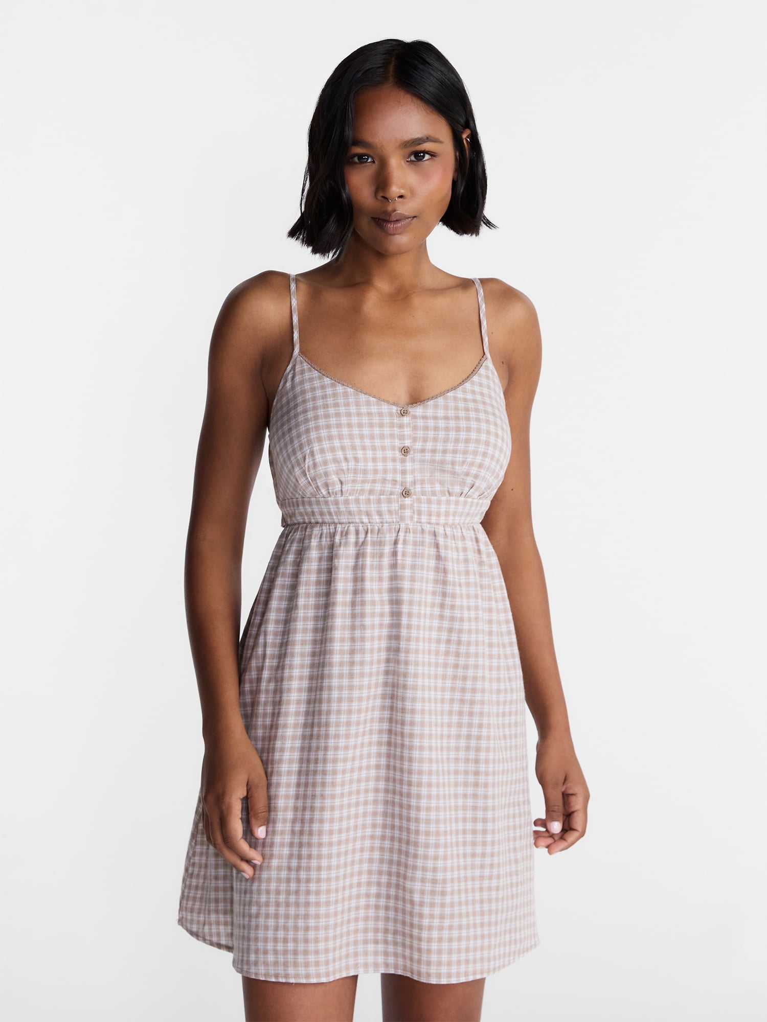 No Boundaries Button Front Mini Dress, Women's XXS-XXL
