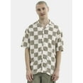 thumbnail image 1 of No Boundaries Men's & Big Men's Rayon Printed Button Up Short Sleeve Resort Shirt , Sizes XS-5XL, 1 of 5