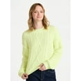 thumbnail image 1 of No Boundaries Cable Knit Sweater, Midweight, Women's, 1 of 5