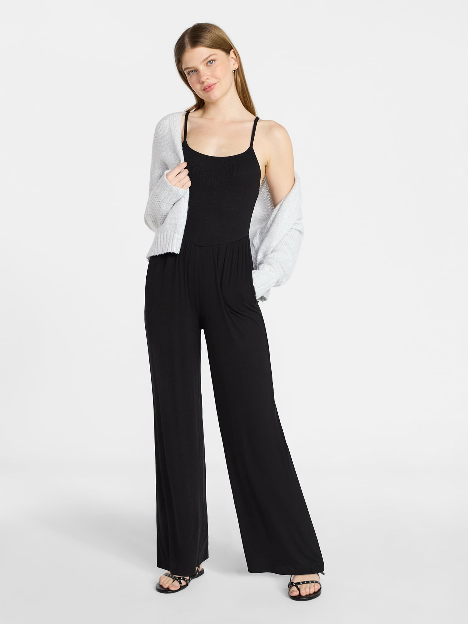 No Boundaries Sleeveless Cami Jumpsuit, Women's XXS-XXL - Walmart.com