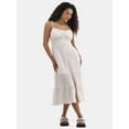 thumbnail image 1 of No Boundaries Cami Peasant Midi Dress, Women's, 1 of 4