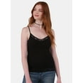 thumbnail image 1 of No Boundaries Cami with Lace Trim, Women’s and Women’s Plus, 1 of 5