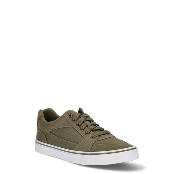 No Boundaries Men's Canvas Skate 2.0 Low Top Laced Sneakers