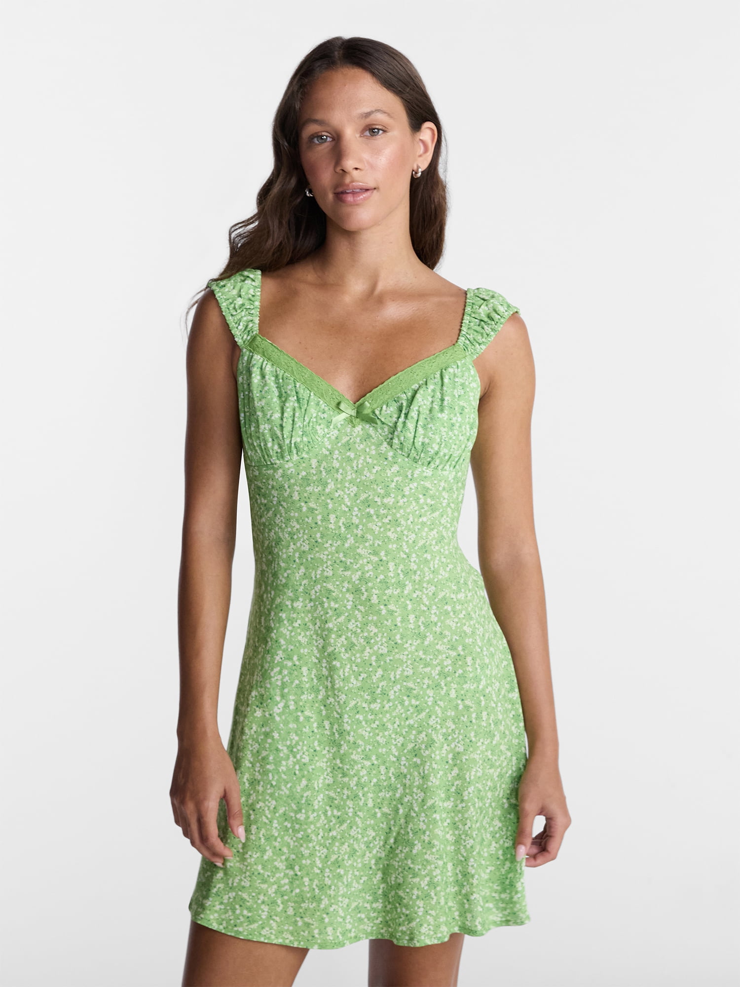 No Boundaries Crochet Trim Dress with Cap Sleeves, Women’s XXS-XXL