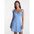 thumbnail image 1 of No Boundaries Crochet Trim Dress with Cap Sleeves, Women’s XXS-XXL, 1 of 5