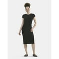 thumbnail image 1 of No Boundaries Ribbed Midi Dress with Cap Sleeves, Women's, 1 of 4