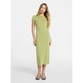 thumbnail image 1 of No Boundaries Midi Dress with Cap Sleeves, Women's & Women's Plus Sizes XXS-4X, 1 of 4