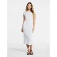 thumbnail image 1 of No Boundaries Midi Dress with Cap Sleeves, Women's & Women's Plus Sizes XXS-4X, 1 of 4