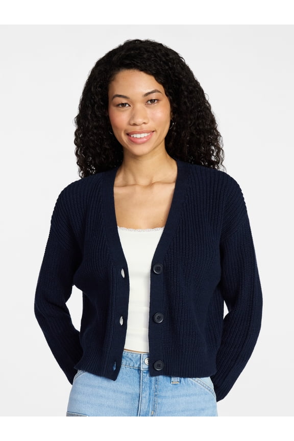 Cropped Knit Cardigan, Women's XXS-XXL