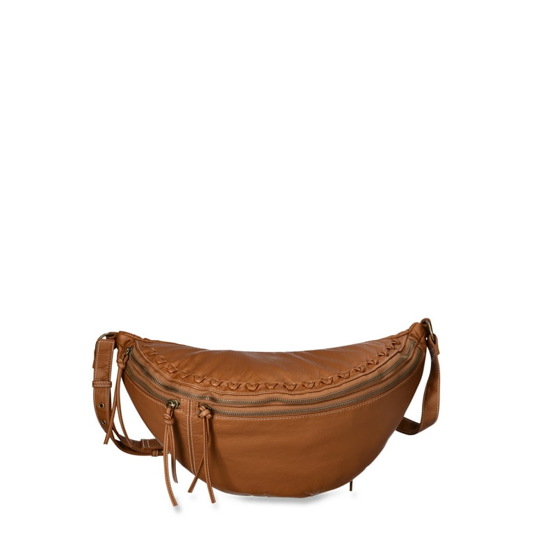 No Boundaries Carey Crossbody Sling Bag Cognac Brown