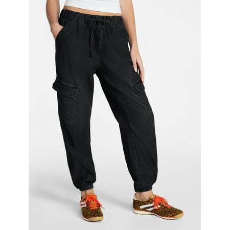 No Boundaries Cargo Jogger Pants, Women's