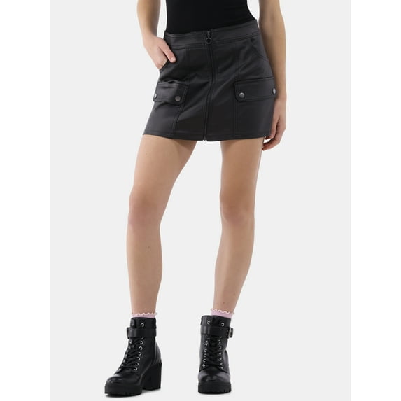 No Boundaries Cargo Mini Skirt, Women's and Women's Plus