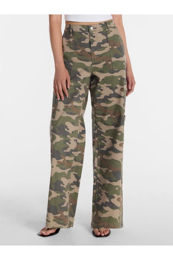 Women's Wide Leg Cargo Pants, 30" Inseam, Sizes XXS-4X